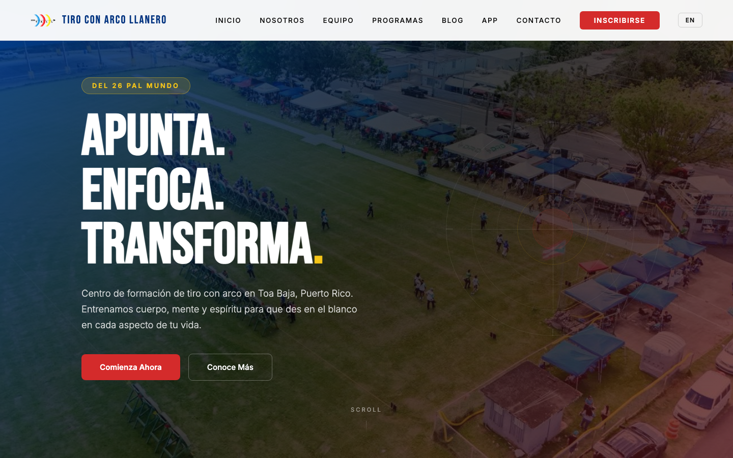 Client Website - Tiro con Arco Llanero